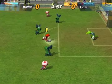 Super Mario Strikers screen shot game playing